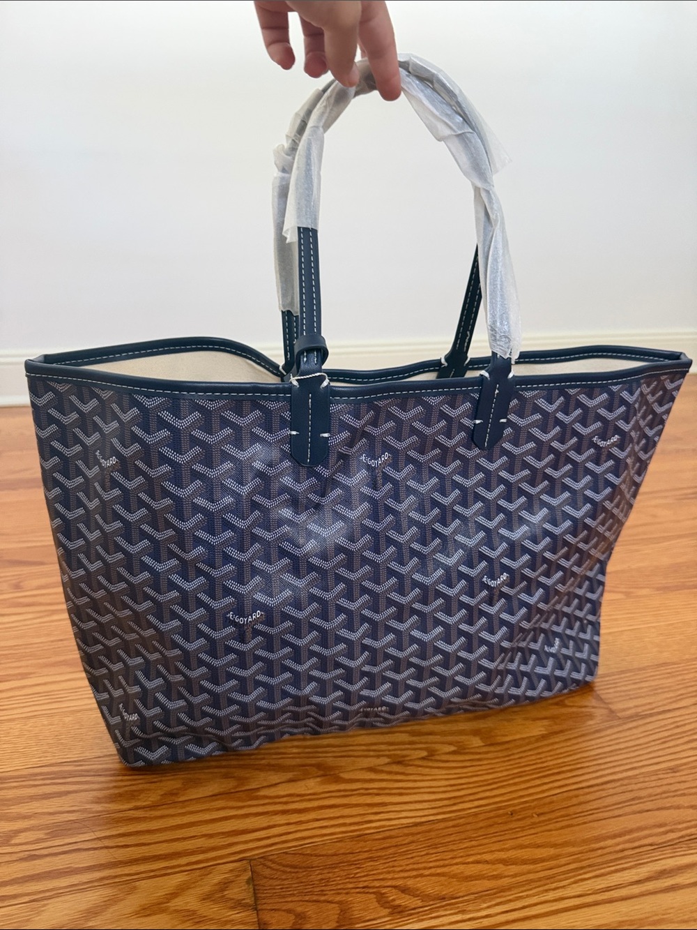 St. Louis Navy Patterned Tote Bag NWT